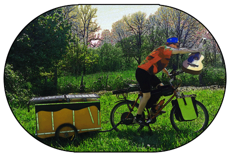 Et le velo avec l’artiste dessus